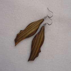 „LONG WAVES“ - Wooden Earrings