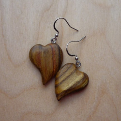 „HEARTS?“ - Wooden Earrings